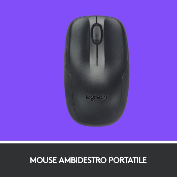 TASTIERA MK220 LOG WIRELESS+MOUSE NERA USB RETAIL