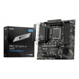 MB MSI PRO B760M-A WIFI DDR5 S1700 4D5 2M.2 4S3 U3.2 GBL H/D MATX