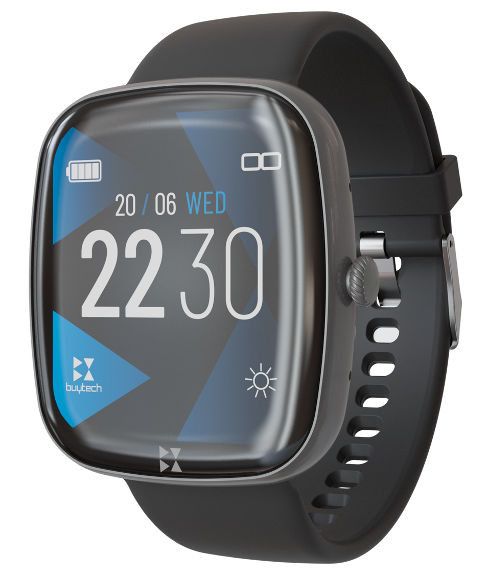 SMARTWATCH BUYTECH 1,83COLOR WATER PROOF NERO SILICON