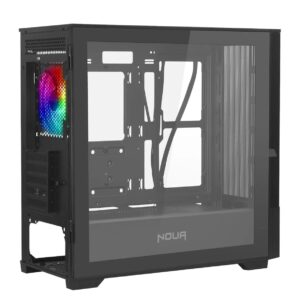 CASE MINI-TOWER NO PSU FOBIA L101 BLK 3USB3 1FAN ARGB VETRO TEMPERATO