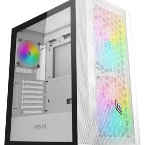 CASE MID-TOWER NO PSU ORIZON M111 1 USB3 2USB2 VETRO TEMP. RGB FAN WHT