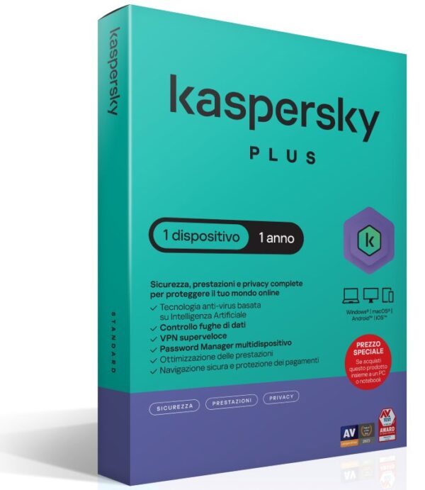 KASPERSKY PLUS 1DEV 1Y ATTACH SUPERSLIM BOX