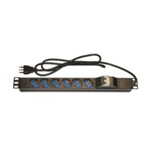 ARMADIO RACK MULTIPRESA 6 PRESE 19 TRIPOLARI/SCHUKO MAGNETOTERMICA