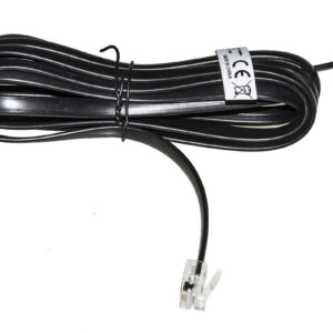 CAVO TELEFONICO PIATTO RJ12 6P6C NERO 2MT