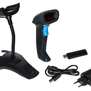 LETTORE BARCODE LINK WIFI LASER 1D CON RICEVITORE USB E SUPPORTO