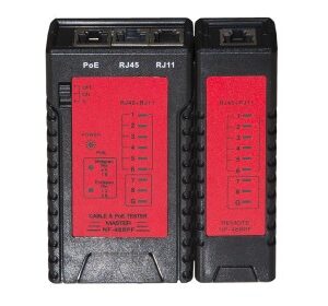 TESTER DI RETE PER CAVI RJ11 RJ45 E POE