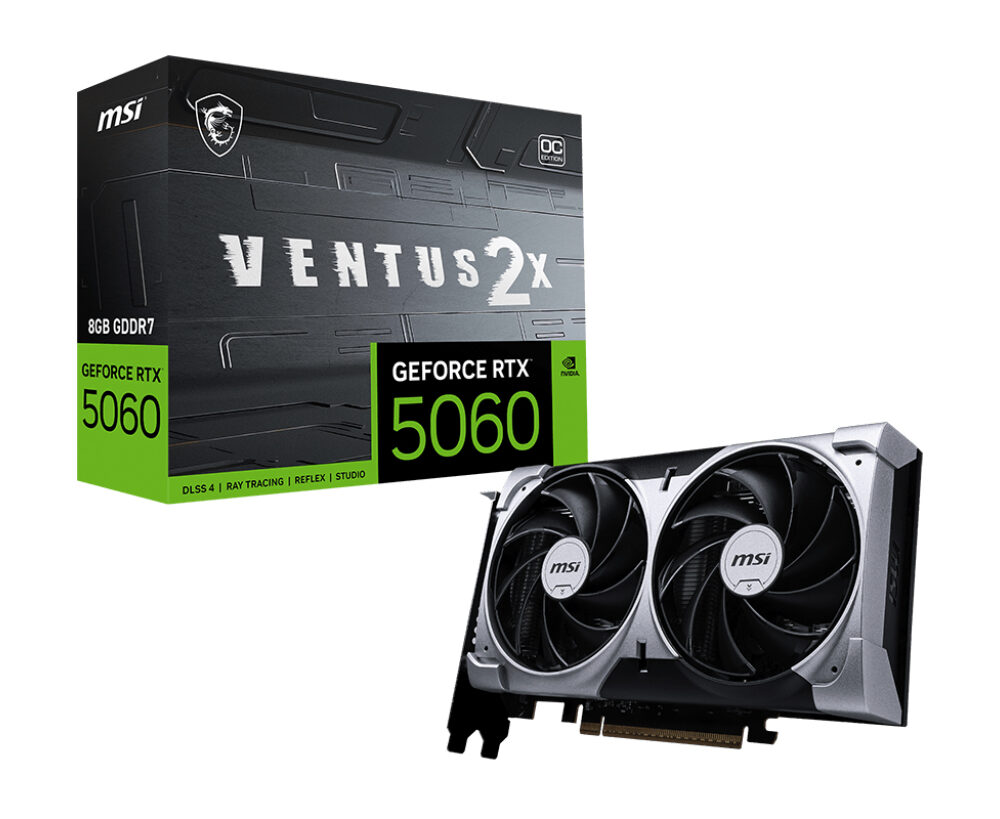 VGA MSI RTX 5060 VENTUS 2X OC 8GB GDDR7 HDMI/3DP