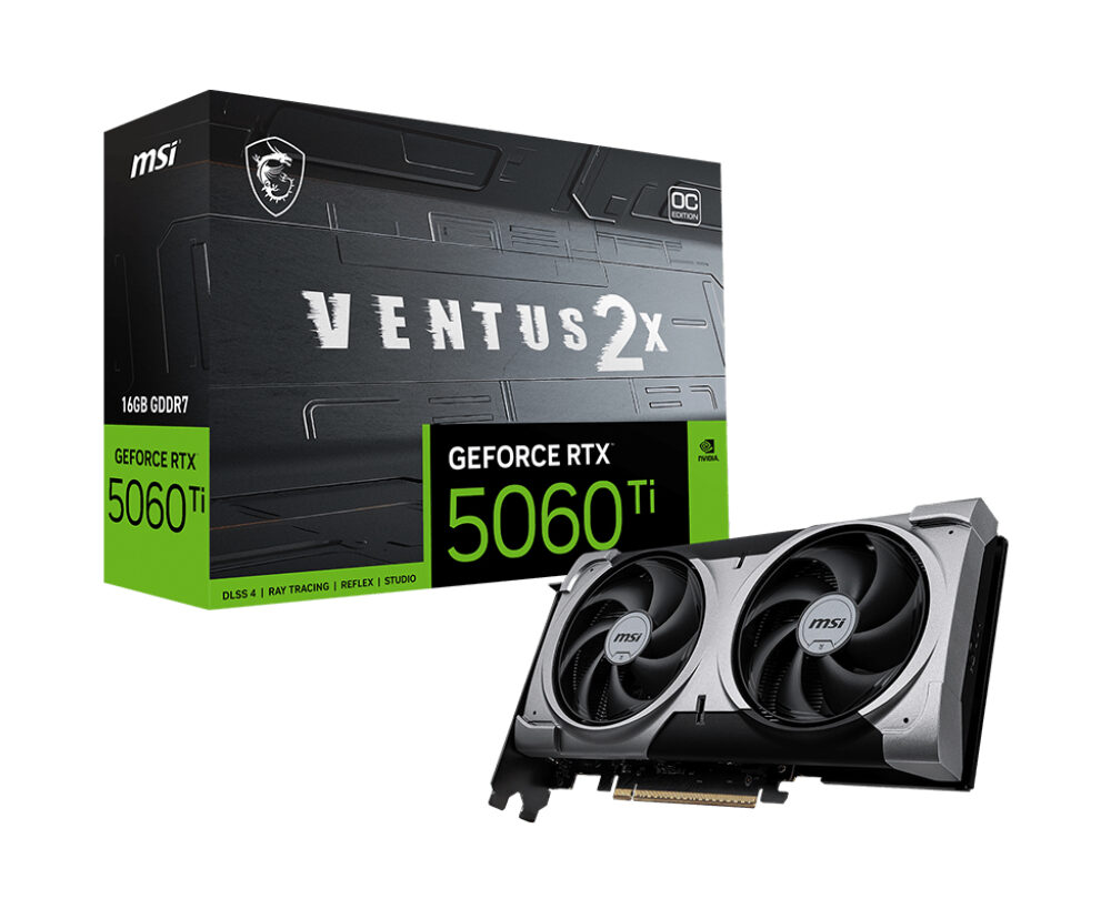 VGA MSI RTX 5060TI VENTUS 2X OC PL 16GB GDDR7 256BIT 1H/3DP