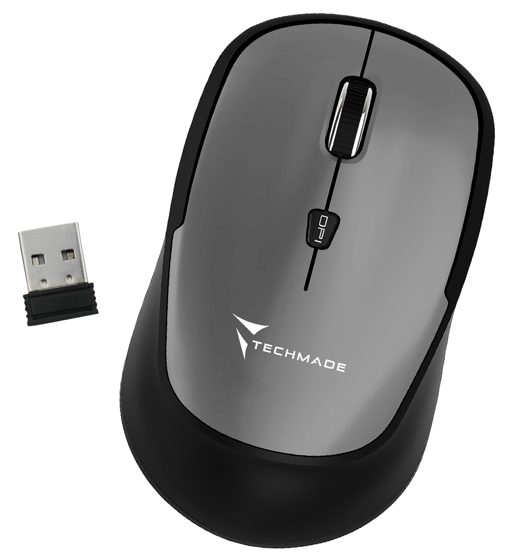 MOUSE WIRELESS GRAY TECHMADE TM-XJ3 5-GY