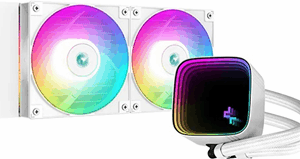 Deepcool Infinity Series LS520 SE - Prozessor-Flüssigkeitskühlsystem - Kühlergröße: 240 mm - (für: LGA1155, LGA1150, LGA1151, AM4, LGA1200, LGA1700, AM5) - 120 mm - weiß (R-LS520-WHAMMM-G-1)