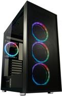 LC-Power Gehäuse Gaming 802B-ON Black Wandererd_X RGB black retail - PS/2 - Silber - Schwarz (ATX GAMING 802B)