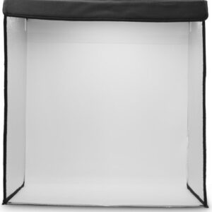 Hama Mobiles Mini-Fotostudio ToGo, faltbare Fotobox mit LED-Ringlicht, 50x50cm (00004664)