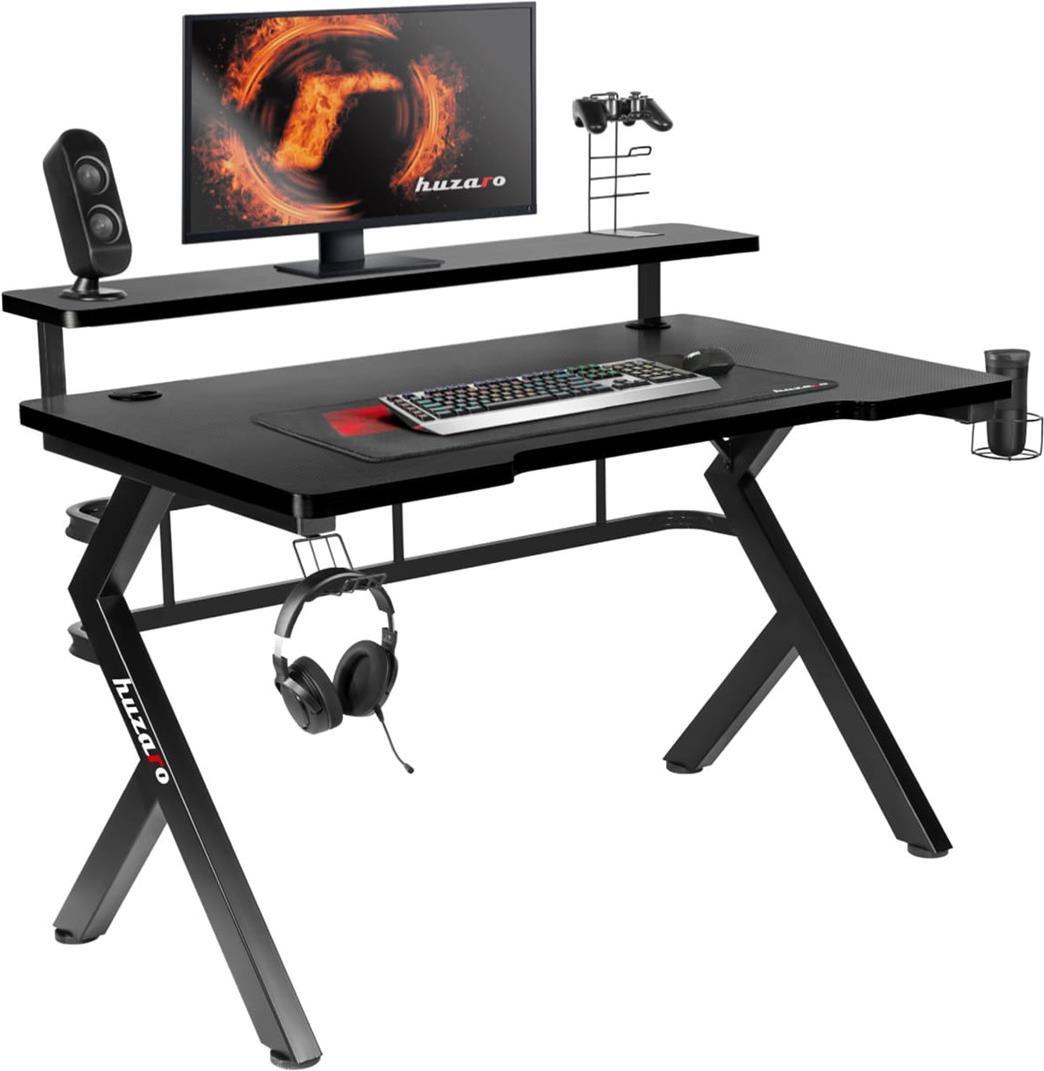 Huzaro Hero 5.0 - Gerade - Rechteckige Form - Karbonfaser - Aluminium - Gaming - Homeoffice - Schwarz (HZ-Hero 5.0 Black)