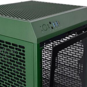 Thermaltake The Tower 200 - Mini-ITX - Seitenteil mit Fenster (gehärtetes Glas) - keine Spannungsversorgung (PS/2) - Racing Green - USB/Audio (CA-1X9-00SCWN-00)