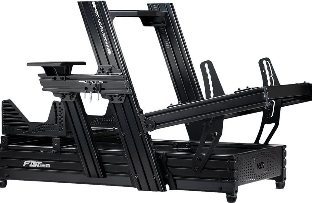 Next Level Racing F-GT ELITE 160 Wheel Plate Edition - Professionelles Cockpit für Rennsimulatoren - aus robustem pulverbeschichtetem Aluminium - für Gamer und professionelle Anwender - leichte Montage - zahlreiche Einstellungsmöglichkeiten - umfangreiches Zubehör (NLR-E025)