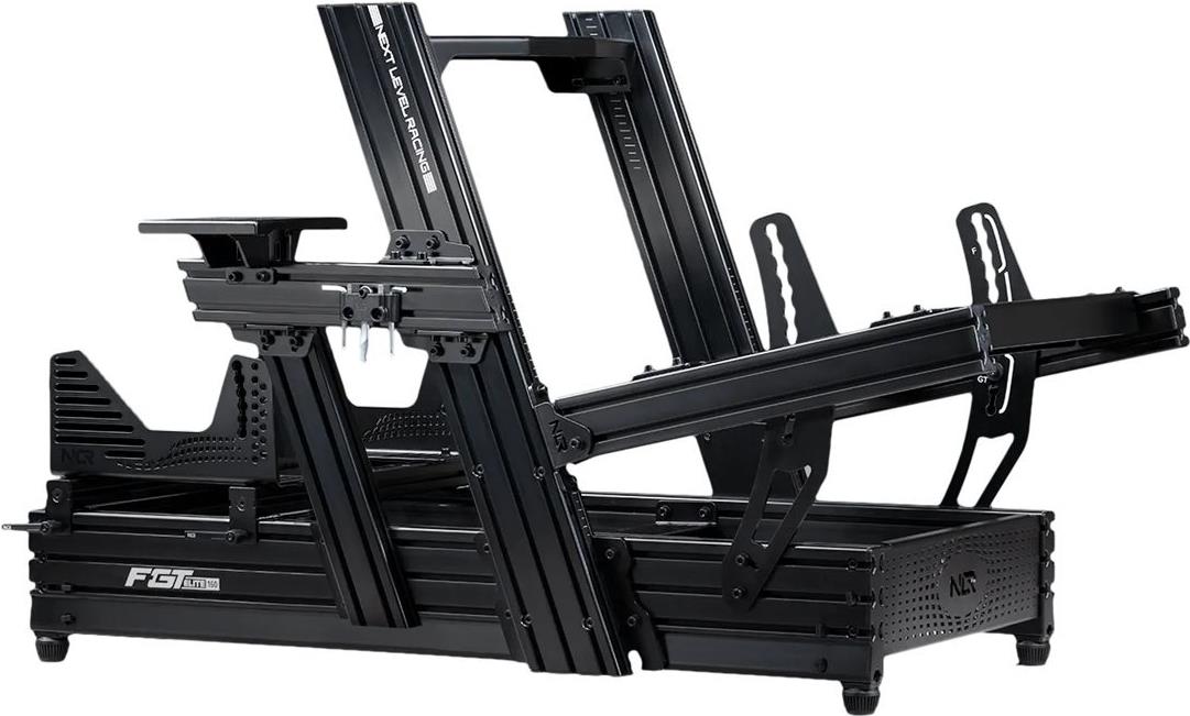 Next Level Racing F-GT ELITE 160 Wheel Plate Edition - Professionelles Cockpit für Rennsimulatoren - aus robustem pulverbeschichtetem Aluminium - für Gamer und professionelle Anwender - leichte Montage - zahlreiche Einstellungsmöglichkeiten - umfangreiches Zubehör (NLR-E025)