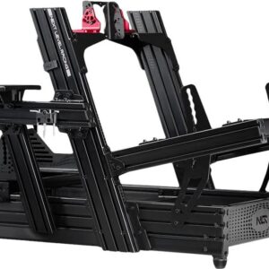 Next Level Racing ELITE 160 Aluminium Simulator Cockpit - Front und Side Mount Edition - Professionelles Cockpit für Rennsimulatoren - aus robustem eloxierten Aluminium - für Direct Drive konzipiert - für Gamer und professionelle Anwender - leichte Montage - umfangreiches Zubehör - kompatibel zu gängigen Lenkrädern und Pedalen (NLR-E026)