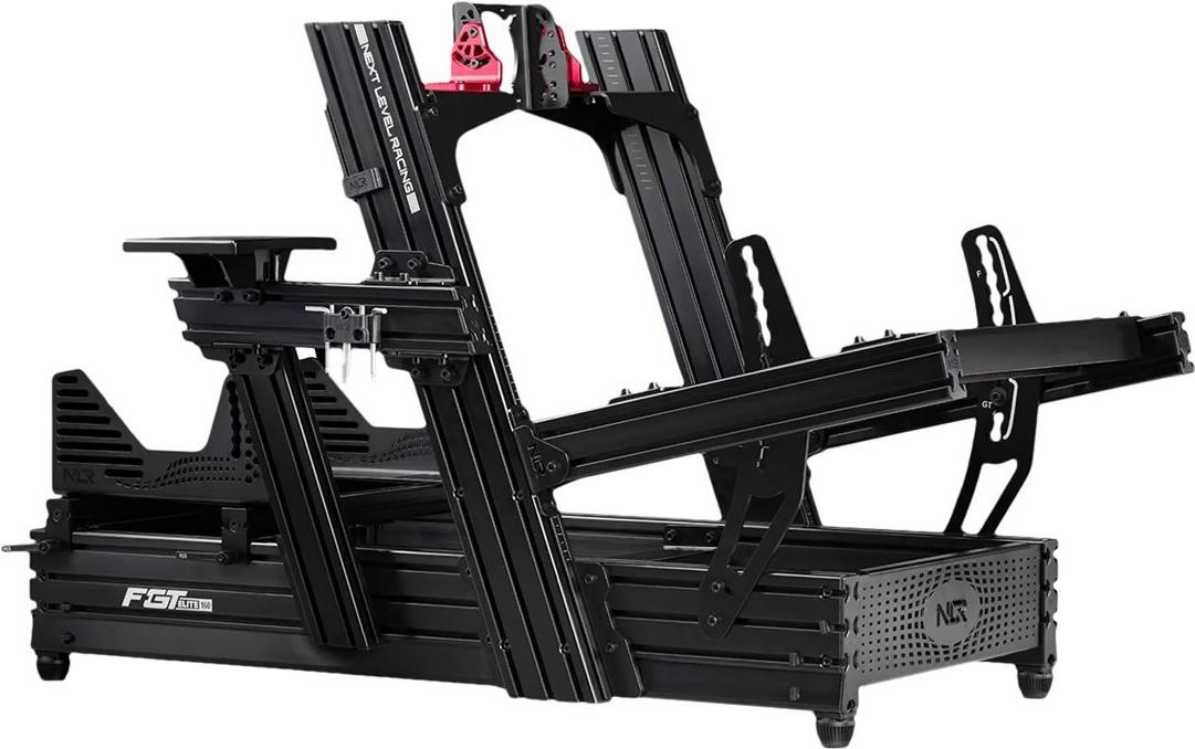 Next Level Racing ELITE 160 Aluminium Simulator Cockpit - Front und Side Mount Edition - Professionelles Cockpit für Rennsimulatoren - aus robustem eloxierten Aluminium - für Direct Drive konzipiert - für Gamer und professionelle Anwender - leichte Montage - umfangreiches Zubehör - kompatibel zu gängigen Lenkrädern und Pedalen (NLR-E026)