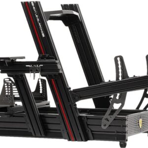 Next Level Racing F- GT Elite 160 Scuderia Ferrari Edition - Rennsimulator-Cockpit - Aluminium, pulverbeschichteter Kohlenstoffstahl - schwarz eloxierte Oberfläche (NLR-E048)