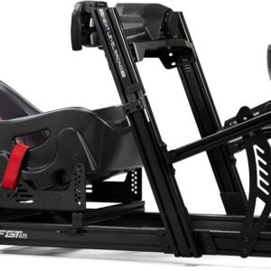 Next Level Racing Racing Flight Seat Pro - Flugzeug-Sitz für den heimischen Simulator - für alle Arten von Sim-Luftfahrt geeignet - mit Gurten und Fussauflage - integrierte Rollen (NLR-S033)