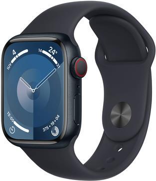 APPLE Watch Series 9 GPS + Cellular 41mm Midnight Aluminium Case with Midnight Sport Band - M/L (MRHT3QF/A)