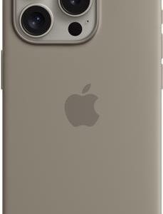 Apple - Hintere Abdeckung für Mobiltelefon - kompatibel mit MagSafe - Silikon - Lehm - für iPhone 15 Pro (MT1E3ZM/A)