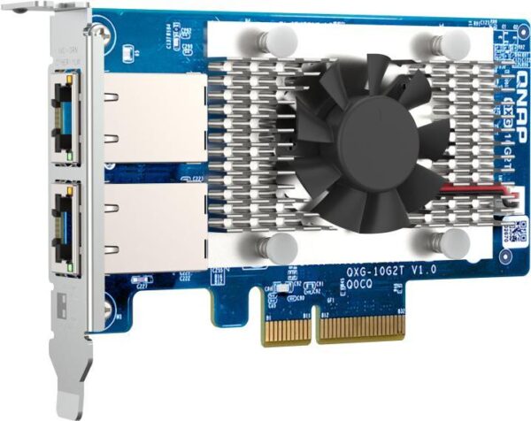 QNAP QXG-10G2T - Netzwerkadapter - PCIe 3,0 x4 Low-Profile - 100M/1G/2,5G/5G/10 Gigabit Ethernet x 2 - für QNAP QGD-1600 (QXG-10G2T)