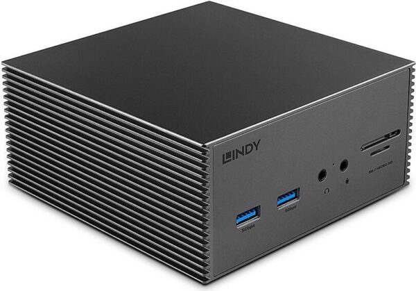 LINDY DST-Pro 101 - Dockingstation - für Laptop - USB-C 3,2 Gen 1 / Thunderbolt 3 / Thunderbolt 4 - 2 x HDMI, DP - 1GbE - 100 Watt (43378)