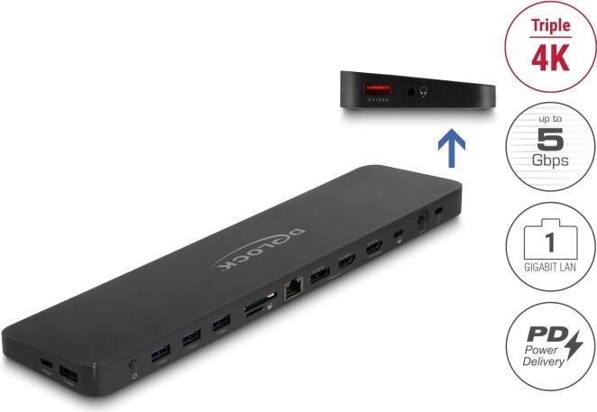 DeLOCK 88050 laptop-dockingstation & portreplikator Andocken PCIe Schwarz (88050)
