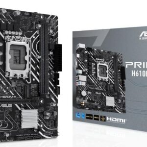 ASUS PRIME H610M-K - Motherboard - micro ATX - LGA1700-Sockel - H610 Chipsatz - USB 3,2 Gen 1 - Gigabit LAN - Onboard-Grafik (CPU erforderlich) - HD Audio (8-Kanal) (90MB1GA0-M0EAY0)