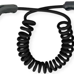 ROLINE E-Auto Ladekabel Typ2, 3-phasig, 480VAC (3P+N+E), 32 A, 22 kW,Spiralkabel, 3 m (19.08.0053)