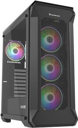 Genesis Gehäuse IRID 505 ARGB V2 mit Sichtfenster schwarz (NPC-1518)