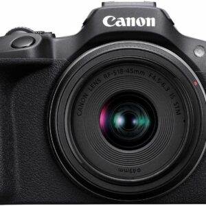 Canon EOS R100 + RF-S 18-45mm F4.5-6.3 IS STM Kit - 24,1 MP - 6000 x 4000 Pixel - CMOS - 4K Ultra HD - 309 g - Schwarz (6052C013)