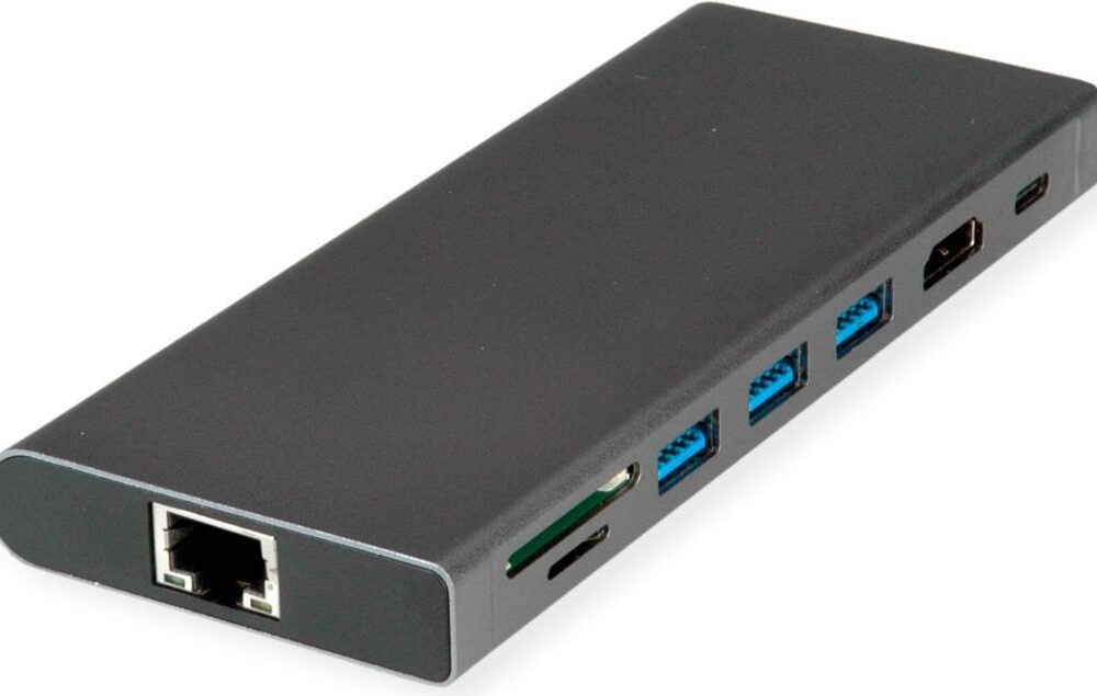 VALUE USB-C Dock HDMI+GbE+3xA+1xC+ 1xTF/SD+1xC PD 1x Audio 4K - Audio/Multimedia - Digital/Daten - Digital/Display/Video - Netzwerk (12.99.1138)
