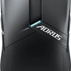 GIGABYTE AORUS M6 - Maus - ergonomisch - optisch - 6 Tasten - kabellos - 2,4 GHz - USB-C Wireless-Empfänger - mattschwarz (AORUS M6)
