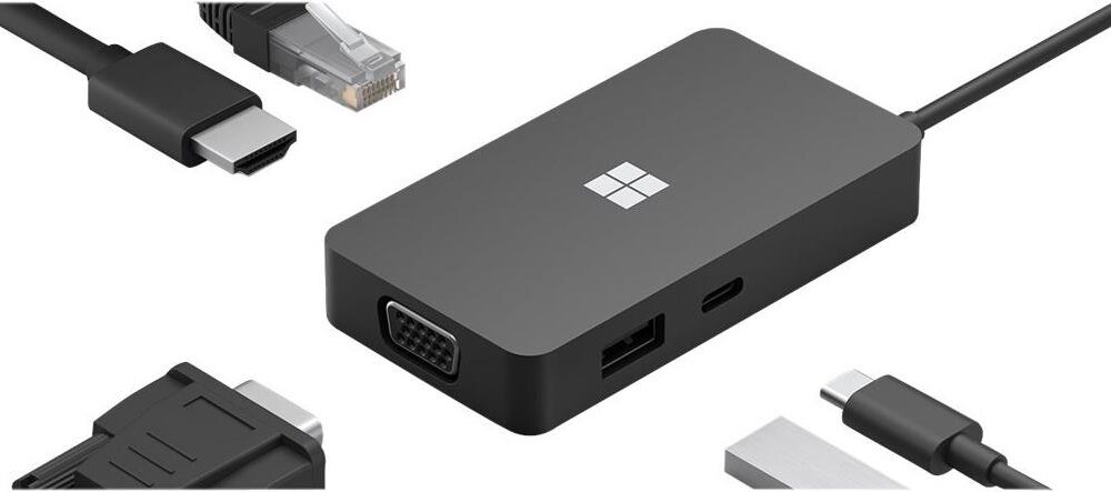 Microsoft USB-C Travel Hub - Dockingstation - USB-C - VGA, HDMI - 1GbE (161-00002)