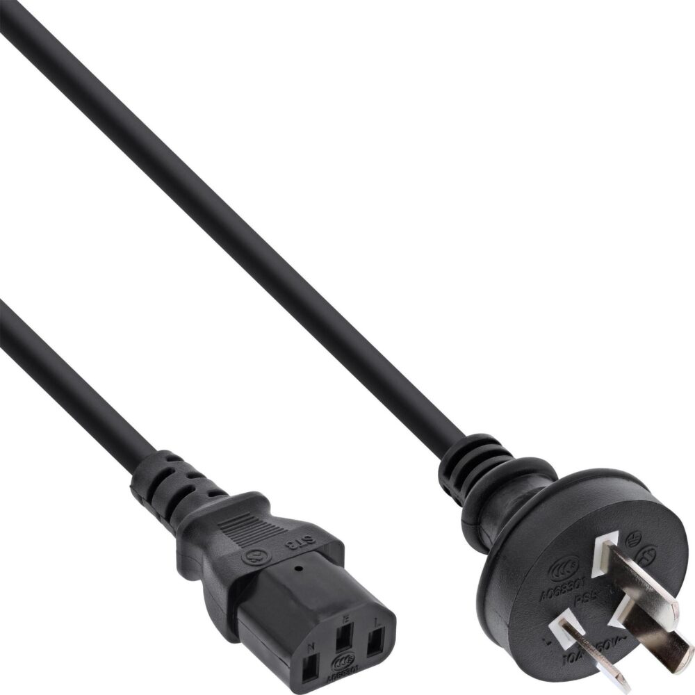 InLine 35er Bulk-Pack Netzkabel Netzstecker China auf Kaltgerätestecker C13 1 - Kabel - Strom/Netzteil - 1,8 m - 3-polig (B-16652F)