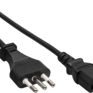 InLine 40er Bulk-Pack Netzkabel Netzstecker Italien auf Kaltgerätestecker C13 1 - Kabel - Strom/Netzteil - 1,8 m - 3-polig (B-16652I)