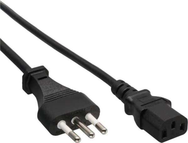 InLine 40er Bulk-Pack Netzkabel Netzstecker Italien auf Kaltgerätestecker C13 1 - Kabel - Strom/Netzteil - 1,8 m - 3-polig (B-16652I)