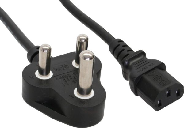 InLine 35er Bulk-Pack Netzkabel Netzstecker Südafrika 5A Typ D auf - Kabel - Strom/Netzteil - 1,8 m - 3-polig (B-16652R)
