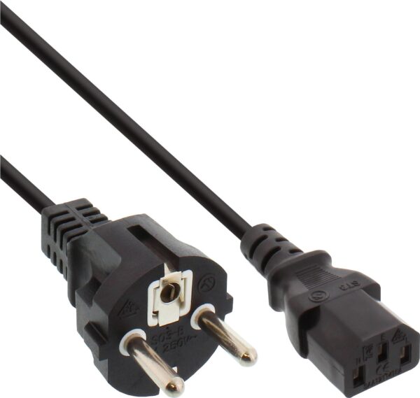 InLine 40er Bulk-Pack Netzkabel Schutzkontakt gerade auf Kaltgerätestecker C13 - Kabel - Strom/Netzteil - 1,5 m (B-16651A)
