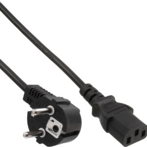InLine 25er Bulk-Pack Netzkabel Schutzkontakt gewinkelt auf Kaltgerätestecker C13 - Kabel - Strom/Netzteil - 2,5 m - VDE (B-16653A)