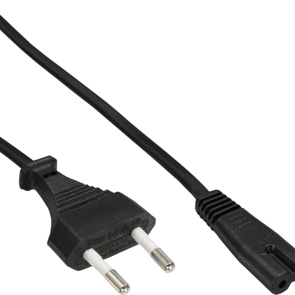 InLine 70er Bulk-Pack Netzkabel Netzstecker auf Euro 8 C7 Stecker 1 - Kabel - Strom/Netzteil - 1,5 m (B-16654S)