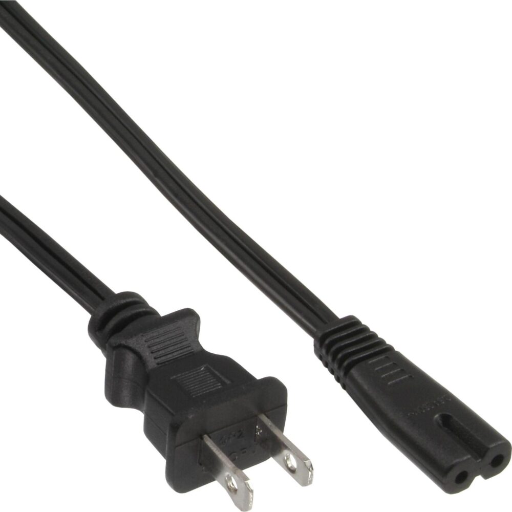 InLine 65er Bulk-Pack Netzkabel Netzstecker USA auf Euro 8 C7 Stecker 1 - Kabel - Strom/Netzteil - 1,8 m - 2-polig (B-16654U)