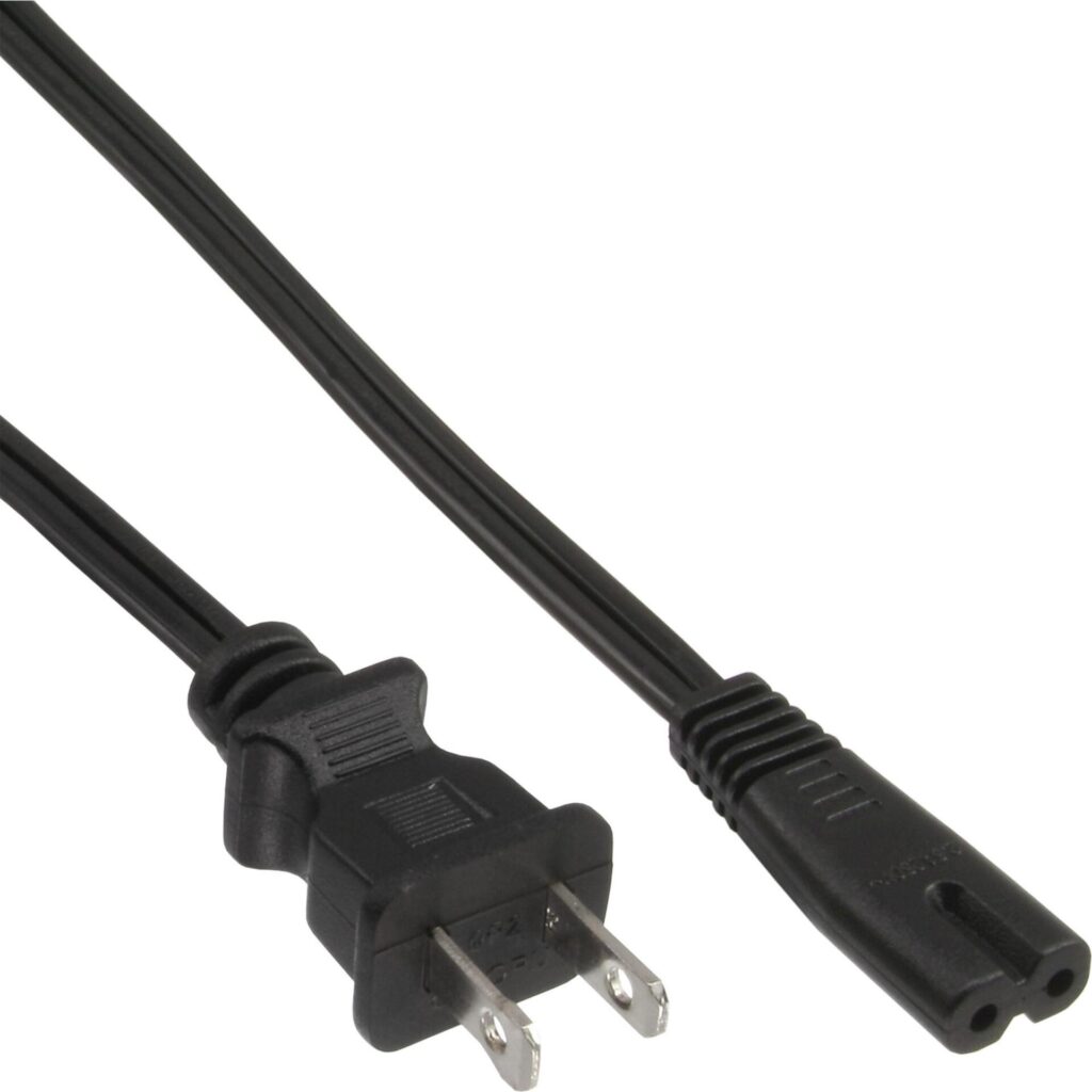 InLine 65er Bulk-Pack Netzkabel Netzstecker USA auf Euro 8 C7 Stecker 1 - Kabel - Strom/Netzteil - 1,8 m - 2-polig (B-16654U)