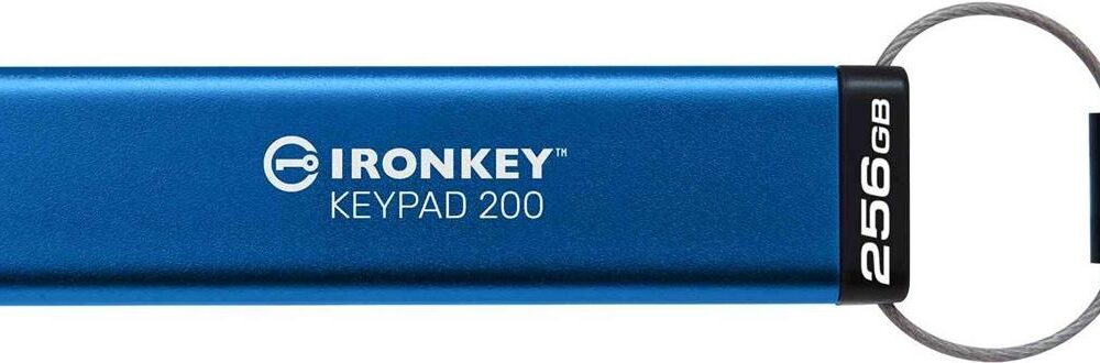 Kingston IronKey Keypad 200 - USB-Flash-Laufwerk - verschlüsselt - 256GB - USB 3,2 Gen 1 (IKKP200/256GB)
