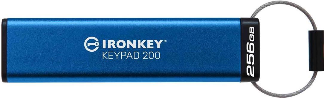 Kingston IronKey Keypad 200 - USB-Flash-Laufwerk - verschlüsselt - 256GB - USB 3,2 Gen 1 (IKKP200/256GB)
