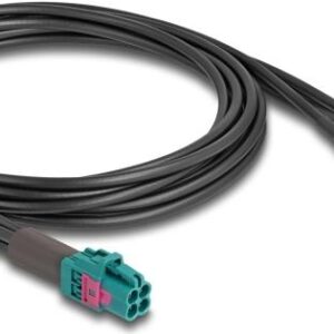 Delock - Antennenkabel - Mini FAKRA Z Steckverbinder quad (M) zu FAKRA Z-Anschluss (M) - 1,0m - RAL 5021, Wasserblau (90125)