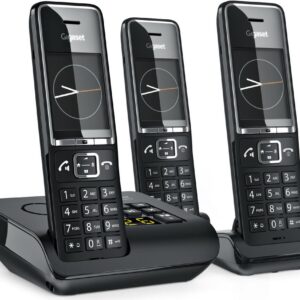 Gigaset COMFORT 550A - Analoges Telefon - Kabelloses Mobilteil - Freisprecheinrichtung - 200 Eintragungen - Anrufer-Identifikation - Schwarz (L36852-H3021-B114)