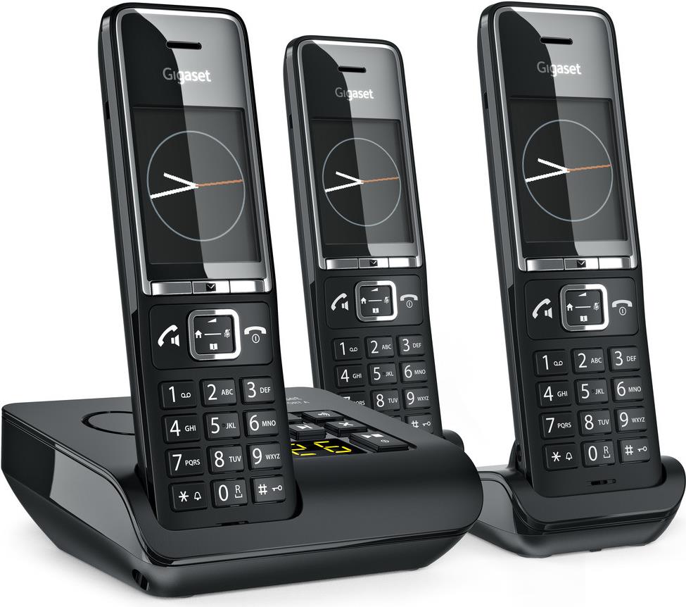 Gigaset COMFORT 550A - Analoges Telefon - Kabelloses Mobilteil - Freisprecheinrichtung - 200 Eintragungen - Anrufer-Identifikation - Schwarz (L36852-H3021-B114)